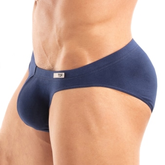 TOF Paris Cotton Access Bikini Briefs - Navy