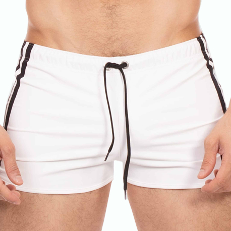 Barcode Byron Shorts - Black - White