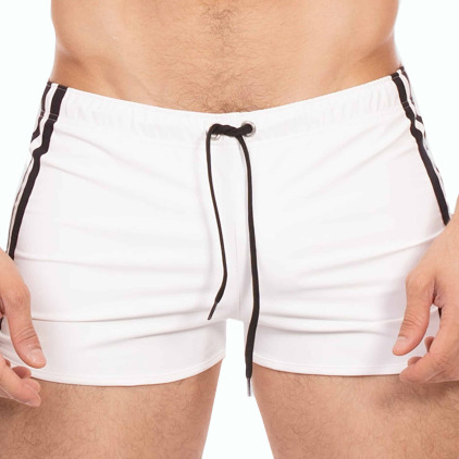 Short Byron Blanc - Noir Barcode