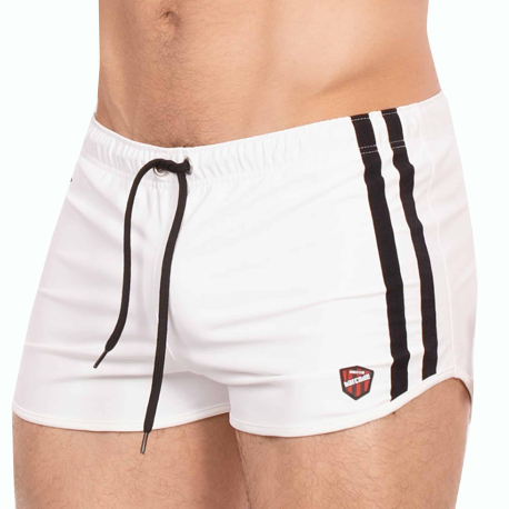 Barcode Byron Shorts - Black - White