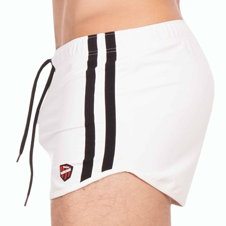 Barcode Byron Shorts - Black - White