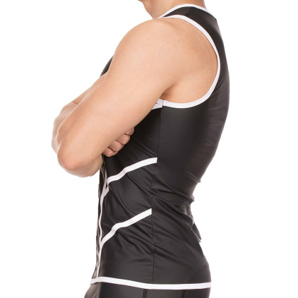 Veste Biker Robin Noir - Blanc Barcode