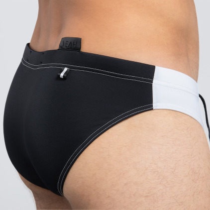 Slip de Bain Original Stage Blanc - Noir YEAH!