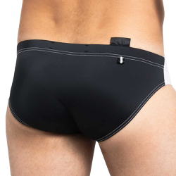 Slip de Bain Original Stage Blanc - Noir YEAH!