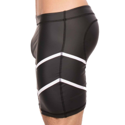 Short Biker Nuru Noir - Blanc Barcode
