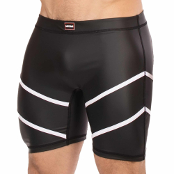 Barcode Nuru Biker Shorts - Black - White