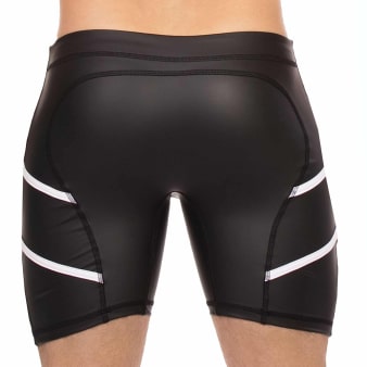 Short Biker Nuru Noir - Blanc Barcode