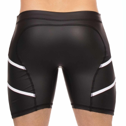 Barcode Nuru Biker Shorts - Black - White