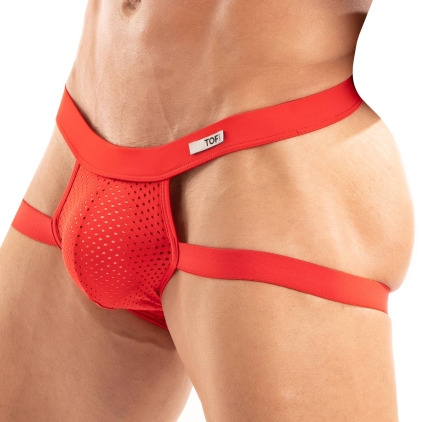 Jock Strap Tentation Microfibre Rouge TOF Paris