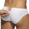 AD Fetish Slip de Bain Allover Zip Blanc