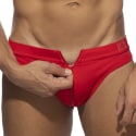 AD Fetish Allover Zip Swim Briefs - Red