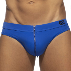 Slip de Bain Allover Zip Bleu Roi AD Fetish