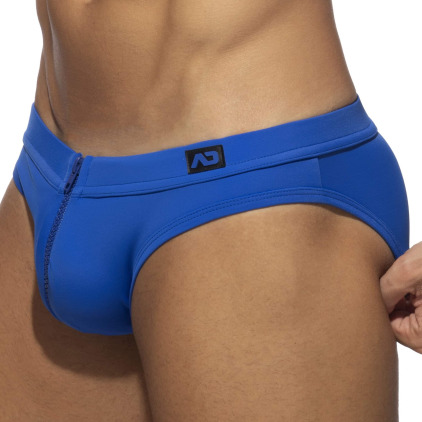 Slip de Bain Allover Zip Bleu Roi AD Fetish