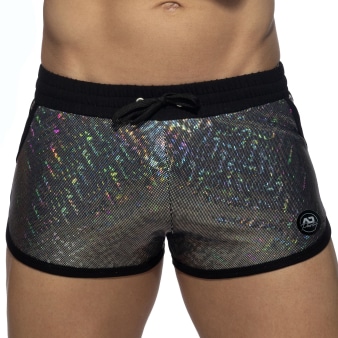Short Kango Glitter Argent AD Fetish