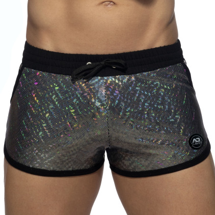 Short Kango Glitter Argent AD Fetish