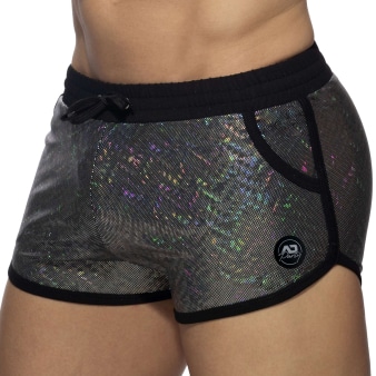 Short Kango Glitter Argent AD Fetish
