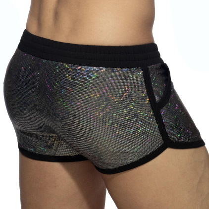 Short Kango Glitter Argent AD Fetish