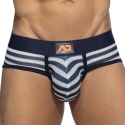 Addicted Sailor Mesh Briefs - Navy - White