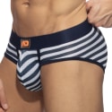 Addicted Sailor Mesh Briefs - Navy - White