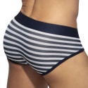 Addicted Sailor Mesh Briefs - Navy - White
