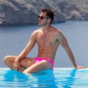 SKU Slip de Bain Bikini Rose Fluo