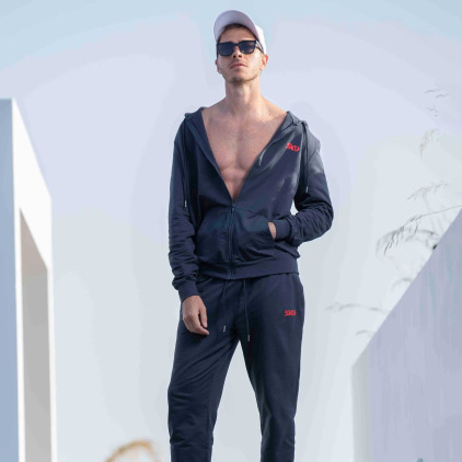 Pantalon Sport Coton Bleu Marine SKU