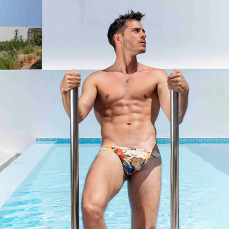 SKU Tropical Summer Microfiber Thong - White