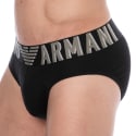 Emporio Armani Slip Megalogo Coton Noir