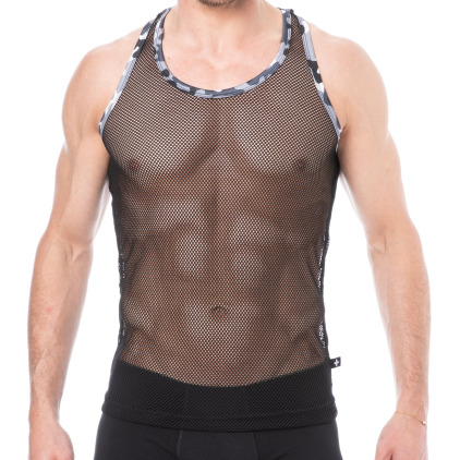 Débardeur Summer Mesh Noir Andrew Christian