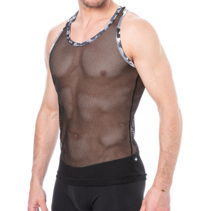Débardeur Summer Mesh Noir Andrew Christian