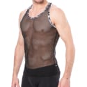 Andrew Christian Summer Mesh Tank Top - Black