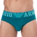 Emporio Armani Slip Megalogo Coton Bleu Paon