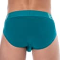 Emporio Armani Slip Megalogo Coton Bleu Paon