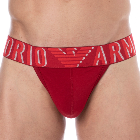 Emporio Armani Megalogo Cotton Jock - Red