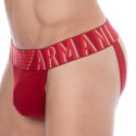 Emporio Armani Jock Strap Megalogo Coton Rouge