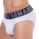 Emporio Armani Slip Megalogo Coton  Blanc