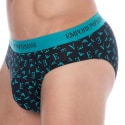Emporio Armani Pure Cotton Briefs  - Navy - Logo
