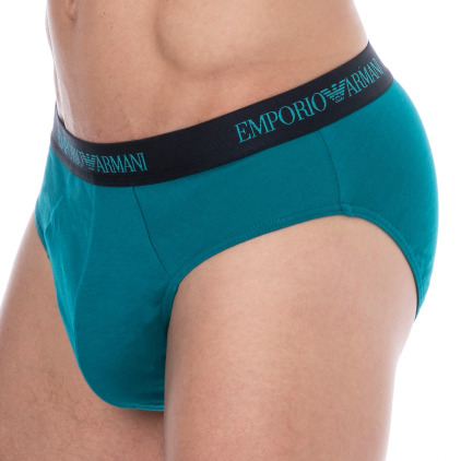 Slip Pure Cotton Bleu Paon Emporio Armani