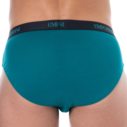 Slip Pure Cotton Bleu Paon Emporio Armani