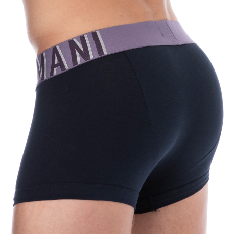 Emporio Armani Megalogo Cotton Boxer Briefs - Navy