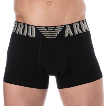 Boxer Megalogo Coton Noir Emporio Armani