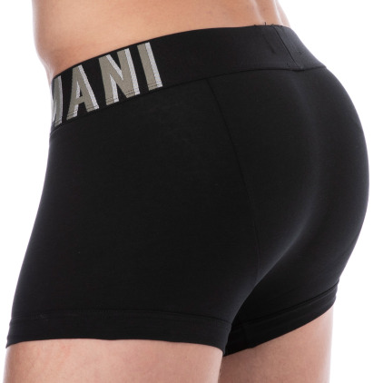 Boxer Megalogo Coton Noir Emporio Armani