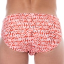 Emporio Armani Slip de Bain All Over Logo Rouge