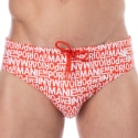 Emporio Armani Slip de Bain All Over Logo Rouge