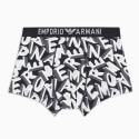 Emporio Armani Boxer Bold All Over Lettering Coton Noir