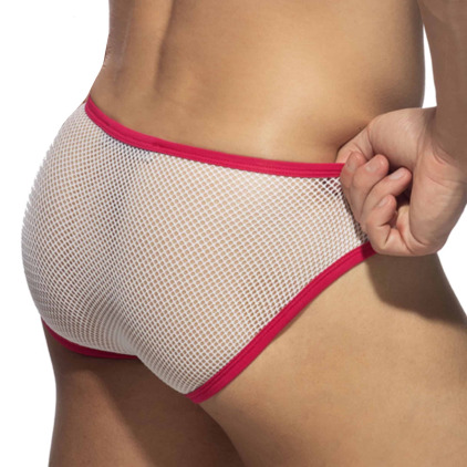 Slip Bikini C-Through Mesh Blanc Addicted