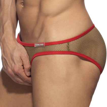 Slip Bikini C-Through Mesh Kaki Addicted