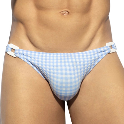 Slip de Bain Bikini Vichy Bleu Ciel ES Collection