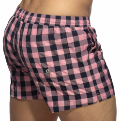 Short de Bain Flashy Squares Rose