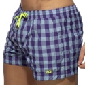 Addicted Short de Bain Flashy Squares Violet